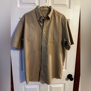 L.L. Bean Brown Checkered Men's Shirt Size L
